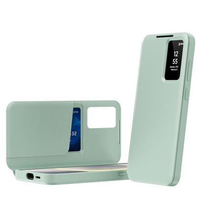 Smart View Window Leather Phone Case with Card Slot, For Samsung Galaxy Z Fold6 5G, For Samsung Galaxy A55, For Samsung Galaxy S24 Ultra 5G, For Samsung Galaxy S24+ 5G, For Samsung Galaxy S24 5G, For Samsung Galaxy S23 FE 5G, For Samsung Galaxy Z Fold5...