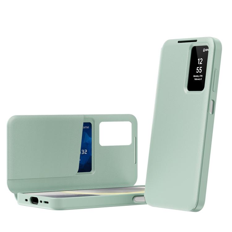 Smart View Window Leather Phone Case with Card Slot, For Samsung Galaxy S26 Ultra 5G, For Samsung Galaxy S25 FE 5G, For Samsung Galaxy A17, For Samsung Galaxy Z Fold7 5G, For Samsung Galaxy S25 Edge 5G, For Samsung Galaxy A56 5G, For Samsung Galaxy S25...