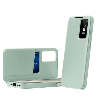 Smart View Window Leather Phone Case with Card Slot, For Samsung Galaxy S26 Ultra 5G, For Samsung Galaxy S25 FE 5G, For Samsung Galaxy A17, For Samsung Galaxy Z Fold7 5G, For Samsung Galaxy S25 Edge 5G, For Samsung Galaxy A56 5G, For Samsung Galaxy S25...