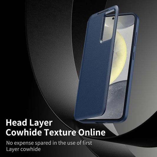 Smart View Window Leather Phone Case with Card Slot, For Samsung Galaxy S26 Ultra 5G, For Samsung Galaxy S25 FE 5G, For Samsung Galaxy A17, For Samsung Galaxy Z Fold7 5G, For Samsung Galaxy S25 Edge 5G, For Samsung Galaxy A56 5G, For Samsung Galaxy S25...