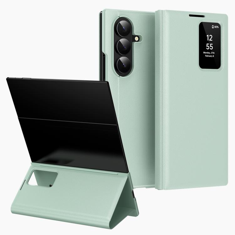 Smart View Window Leather Phone Case with Card Slot, For Galaxy S26 FE 5G, For Galaxy Fold8 Ultra 5G, For Galaxy Z TriFold, For Galaxy S26 Ultra 5G, For Galaxy A57 5G, For Galaxy A37 5G, For Galaxy A27 5G, For Galaxy S25 FE 5G, For Galaxy A17          ...