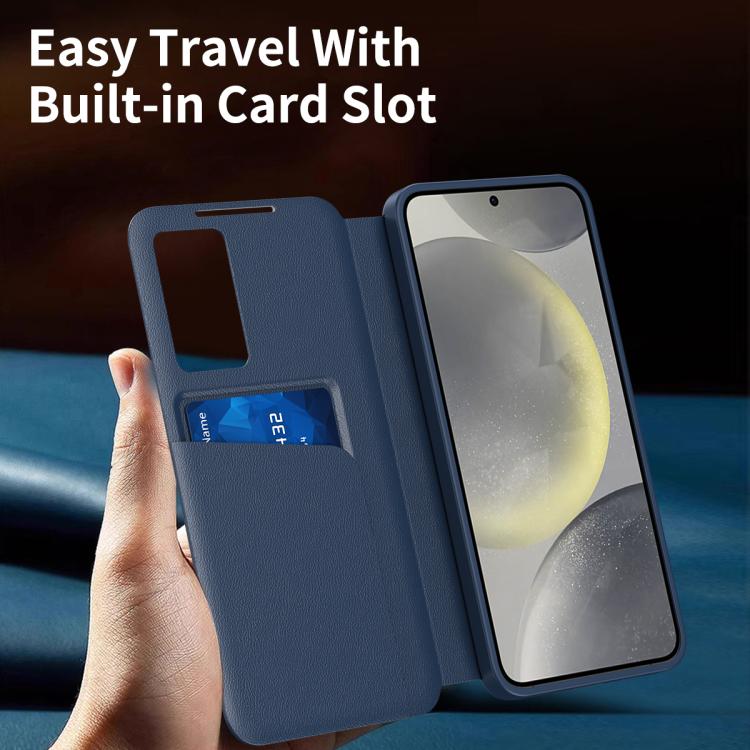 Smart View Window Leather Phone Case with Card Slot, For Galaxy S26 FE 5G, For Galaxy Fold8 Ultra 5G, For Galaxy Z TriFold, For Galaxy S26 Ultra 5G, For Galaxy A57 5G, For Galaxy A37 5G, For Galaxy A27 5G, For Galaxy S25 FE 5G, For Galaxy A17          ...