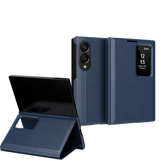 Smart View Window Leather Phone Case with Card Slot, For Galaxy Z Fold8 5G, For Galaxy S26 FE 5G, For Galaxy Fold8 Ultra 5G, For Galaxy Z TriFold, For Galaxy S26 Ultra 5G, For Galaxy A57 5G, For Galaxy A37 5G, For Galaxy A27 5G, For Galaxy S25 FE 5G