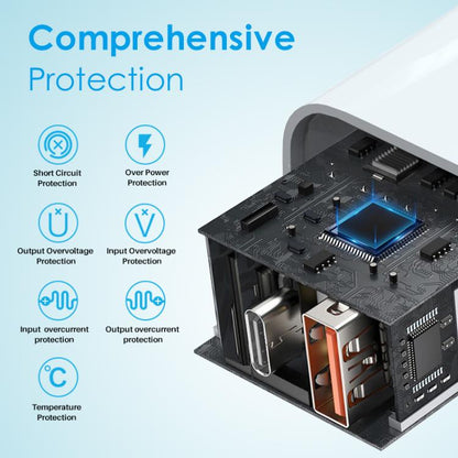 NORTHJO NOPD3002 USB-C / Type-C PD 30W + QC3.0 USB Dual Port Wall Fast Charger, US Plug, EU Plug, UK Plug