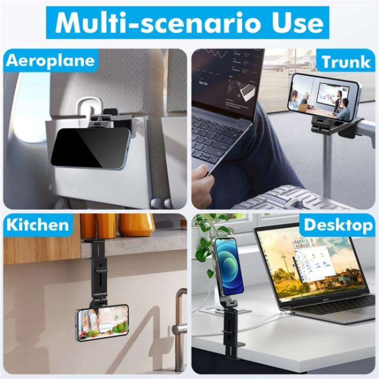 MA-161E Universal Clip-On Lazy Stand Adjustable Desktop Magnetic Phone Holder, MA-161E