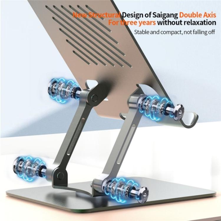 L8 2 in 1 360 Degree Rotating Foldable Desktop Phone Tablet Metal Cooling Holder