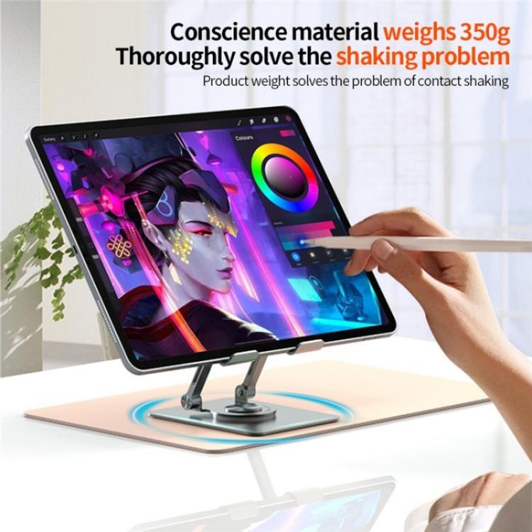 L8 2 in 1 360 Degree Rotating Foldable Desktop Phone Tablet Metal Cooling Holder