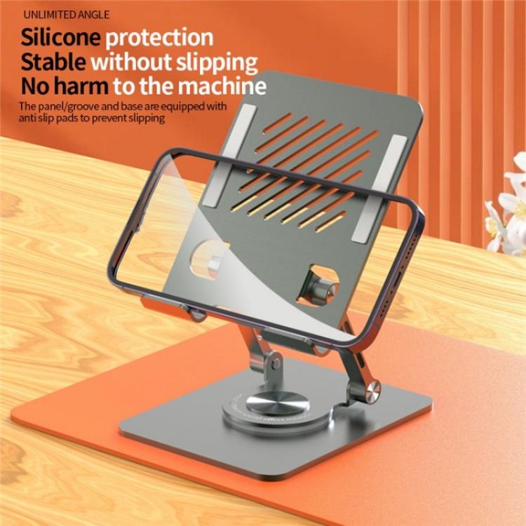 L8 2 in 1 360 Degree Rotating Foldable Desktop Phone Tablet Metal Cooling Holder