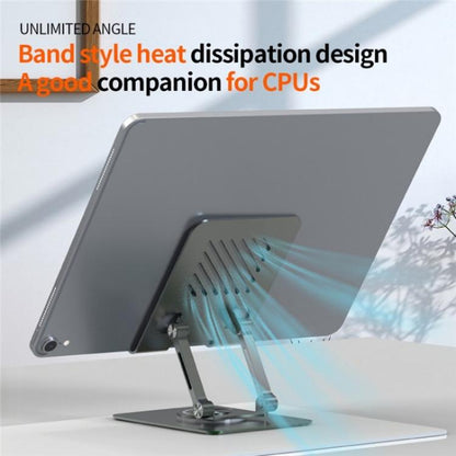 L8 2 in 1 360 Degree Rotating Foldable Desktop Phone Tablet Metal Cooling Holder