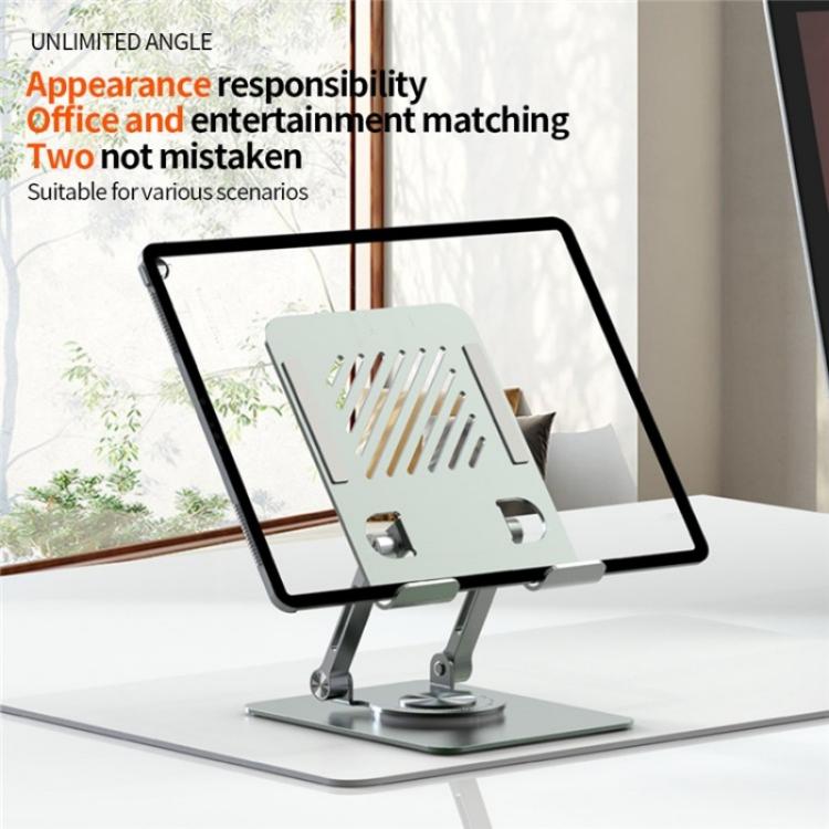 L8 2 in 1 360 Degree Rotating Foldable Desktop Phone Tablet Metal Cooling Holder