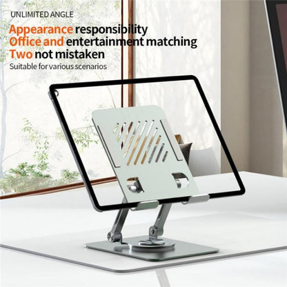 L8 2 in 1 360 Degree Rotating Foldable Desktop Phone Tablet Metal Cooling Holder