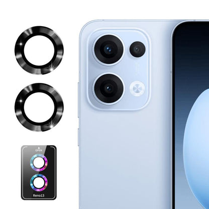 ENKAY Hat-Prince 9H Rear Camera Lens Aluminium Alloy Tempered Glass Film, For OPPO Reno15 Pro 5G Global, For OPPO Reno15 5G Global, For OPPO Reno13 Pro Global, For OPPO Reno13 Global