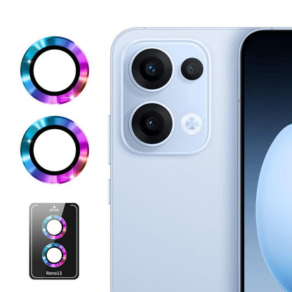 ENKAY Hat-Prince 9H Rear Camera Lens Aluminium Alloy Tempered Glass Film, For OPPO Reno15 Pro 5G Global, For OPPO Reno15 5G Global, For OPPO Reno13 Pro Global, For OPPO Reno13 Global