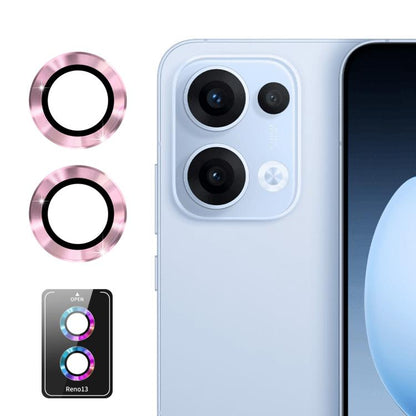 ENKAY Hat-Prince 9H Rear Camera Lens Aluminium Alloy Tempered Glass Film, For OPPO Reno15 Pro 5G Global, For OPPO Reno15 5G Global, For OPPO Reno13 Pro Global, For OPPO Reno13 Global