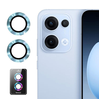 ENKAY Hat-Prince 9H Rear Camera Lens Aluminium Alloy Tempered Glass Film, For OPPO Reno15 Pro 5G Global, For OPPO Reno15 5G Global, For OPPO Reno13 Pro Global, For OPPO Reno13 Global