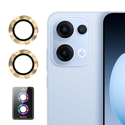 ENKAY Hat-Prince 9H Rear Camera Lens Aluminium Alloy Tempered Glass Film, For OPPO Reno15 Pro 5G Global, For OPPO Reno15 5G Global, For OPPO Reno13 Pro Global, For OPPO Reno13 Global