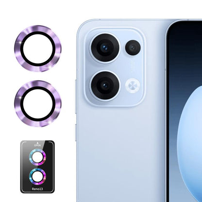 ENKAY Hat-Prince 9H Rear Camera Lens Aluminium Alloy Tempered Glass Film, For OPPO Reno15 Pro 5G Global, For OPPO Reno15 5G Global, For OPPO Reno13 Pro Global, For OPPO Reno13 Global