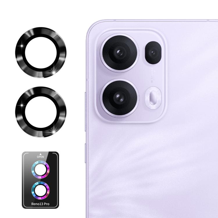 ENKAY Hat-Prince 9H Rear Camera Lens Aluminium Alloy Tempered Glass Film, For OPPO Reno15 Pro 5G Global, For OPPO Reno15 5G Global, For OPPO Reno13 Pro Global, For OPPO Reno13 Global