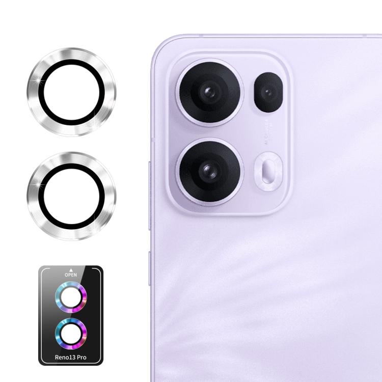 ENKAY Hat-Prince 9H Rear Camera Lens Aluminium Alloy Tempered Glass Film, For OPPO Reno15 Pro 5G Global, For OPPO Reno15 5G Global, For OPPO Reno13 Pro Global, For OPPO Reno13 Global