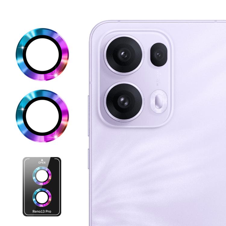ENKAY Hat-Prince 9H Rear Camera Lens Aluminium Alloy Tempered Glass Film, For OPPO Reno15 Pro 5G Global, For OPPO Reno15 5G Global, For OPPO Reno13 Pro Global, For OPPO Reno13 Global