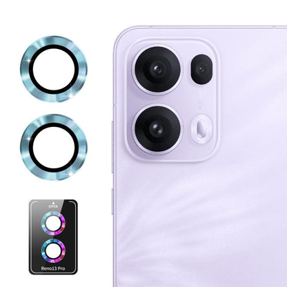 ENKAY Hat-Prince 9H Rear Camera Lens Aluminium Alloy Tempered Glass Film, For OPPO Reno15 Pro 5G Global, For OPPO Reno15 5G Global, For OPPO Reno13 Pro Global, For OPPO Reno13 Global