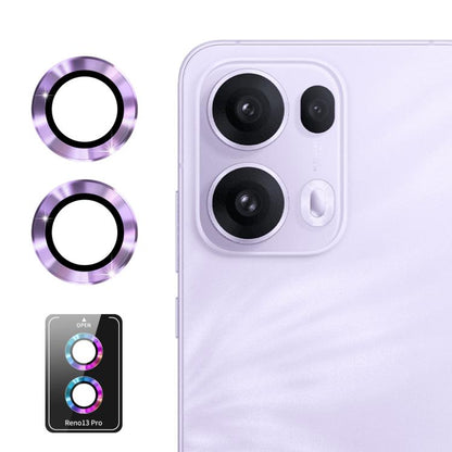 ENKAY Hat-Prince 9H Rear Camera Lens Aluminium Alloy Tempered Glass Film, For OPPO Reno15 Pro 5G Global, For OPPO Reno15 5G Global, For OPPO Reno13 Pro Global, For OPPO Reno13 Global
