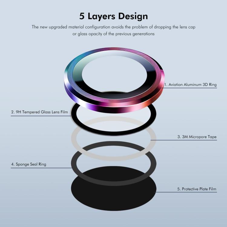 ENKAY Hat-Prince 9H Rear Camera Lens Aluminium Alloy Tempered Glass Film, For OPPO Reno15 Pro 5G Global, For OPPO Reno15 5G Global, For OPPO Reno13 Pro Global, For OPPO Reno13 Global