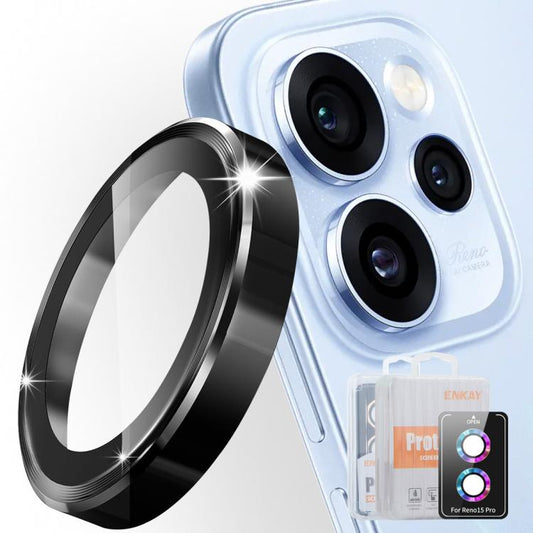 ENKAY Hat-Prince 9H Rear Camera Lens Aluminium Alloy Tempered Glass Film, For OPPO Reno15 Pro 5G Global, For OPPO Reno15 5G Global, For OPPO Reno13 Pro Global, For OPPO Reno13 Global