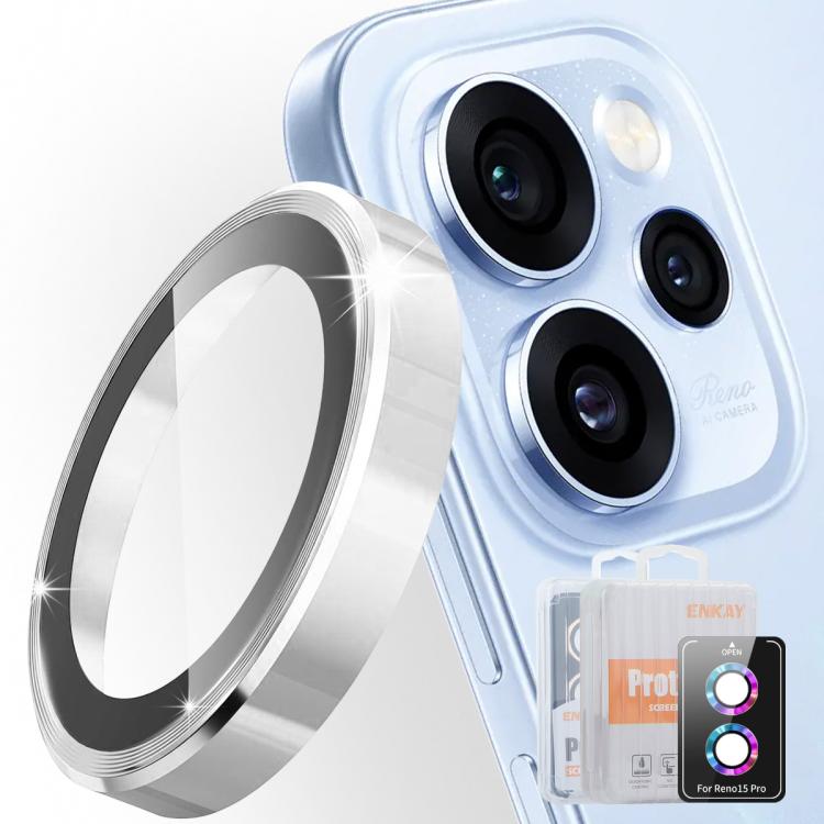 ENKAY Hat-Prince 9H Rear Camera Lens Aluminium Alloy Tempered Glass Film, For OPPO Reno15 Pro 5G Global, For OPPO Reno15 5G Global, For OPPO Reno13 Pro Global, For OPPO Reno13 Global