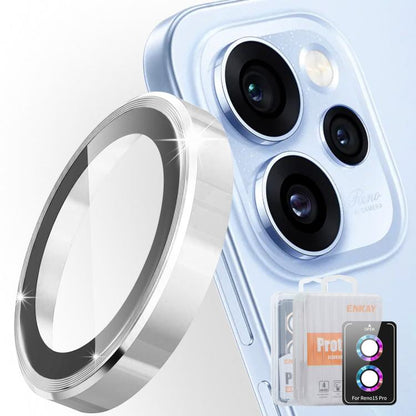 ENKAY Hat-Prince 9H Rear Camera Lens Aluminium Alloy Tempered Glass Film, For OPPO Reno15 Pro 5G Global, For OPPO Reno15 5G Global, For OPPO Reno13 Pro Global, For OPPO Reno13 Global