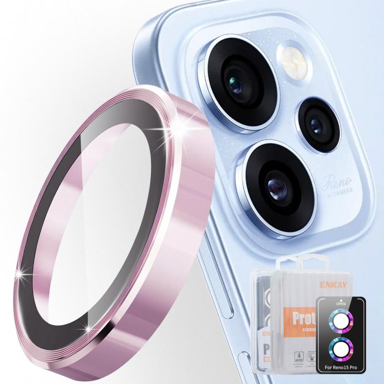 ENKAY Hat-Prince 9H Rear Camera Lens Aluminium Alloy Tempered Glass Film, For OPPO Reno15 Pro 5G Global, For OPPO Reno15 5G Global, For OPPO Reno13 Pro Global, For OPPO Reno13 Global