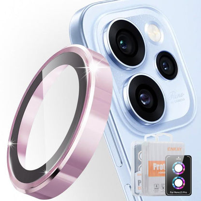 ENKAY Hat-Prince 9H Rear Camera Lens Aluminium Alloy Tempered Glass Film, For OPPO Reno15 Pro 5G Global, For OPPO Reno15 5G Global, For OPPO Reno13 Pro Global, For OPPO Reno13 Global