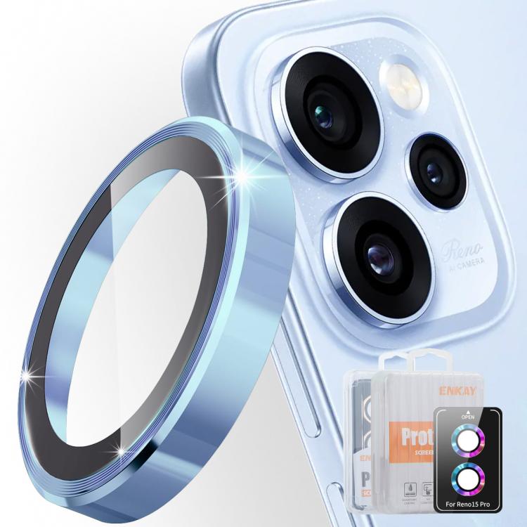 ENKAY Hat-Prince 9H Rear Camera Lens Aluminium Alloy Tempered Glass Film, For OPPO Reno15 Pro 5G Global, For OPPO Reno15 5G Global, For OPPO Reno13 Pro Global, For OPPO Reno13 Global