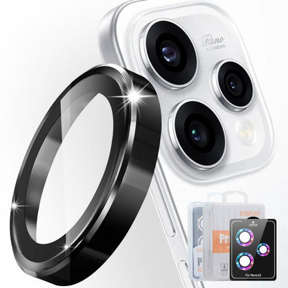 ENKAY Hat-Prince 9H Rear Camera Lens Aluminium Alloy Tempered Glass Film, For OPPO Reno15 Pro 5G Global, For OPPO Reno15 5G Global, For OPPO Reno13 Pro Global, For OPPO Reno13 Global