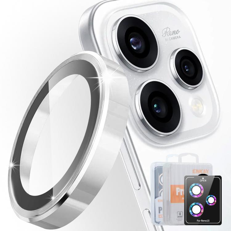 ENKAY Hat-Prince 9H Rear Camera Lens Aluminium Alloy Tempered Glass Film, For OPPO Reno15 Pro 5G Global, For OPPO Reno15 5G Global, For OPPO Reno13 Pro Global, For OPPO Reno13 Global