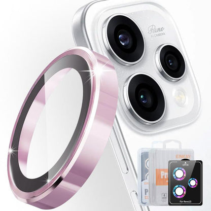 ENKAY Hat-Prince 9H Rear Camera Lens Aluminium Alloy Tempered Glass Film, For OPPO Reno15 Pro 5G Global, For OPPO Reno15 5G Global, For OPPO Reno13 Pro Global, For OPPO Reno13 Global