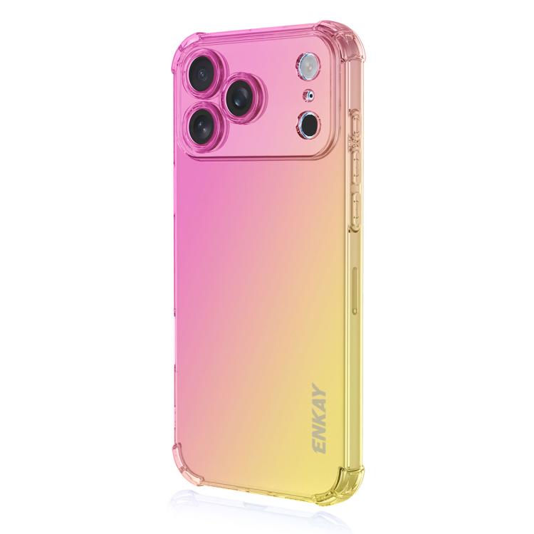 ENKAY Hat-Prince Gradient Airbag TPU Phone Case, For iPhone 18 Pro / 17 Pro, For iPhone 18 Pro Max / 17 Pro Max, For iPhone 17e / 16e, For iPhone 17, For iPhone Air, For iPhone 16 Pro Max, For iPhone 16 Pro, For iPhone 16 Plus, For iPhone 16