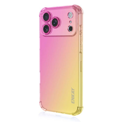 ENKAY Hat-Prince Gradient Airbag TPU Phone Case, For iPhone 18 Pro / 17 Pro, For iPhone 18 Pro Max / 17 Pro Max, For iPhone 17e / 16e, For iPhone 17, For iPhone Air, For iPhone 16 Pro Max, For iPhone 16 Pro, For iPhone 16 Plus, For iPhone 16