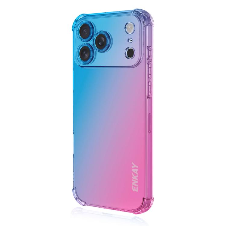 ENKAY Hat-Prince Gradient Airbag TPU Phone Case, For iPhone 18 Pro / 17 Pro, For iPhone 18 Pro Max / 17 Pro Max, For iPhone 17e / 16e, For iPhone 17, For iPhone Air, For iPhone 16 Pro Max, For iPhone 16 Pro, For iPhone 16 Plus, For iPhone 16