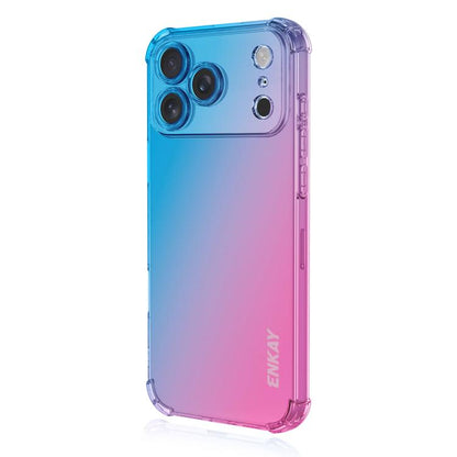 ENKAY Hat-Prince Gradient Airbag TPU Phone Case, For iPhone 18 Pro / 17 Pro, For iPhone 18 Pro Max / 17 Pro Max, For iPhone 17e / 16e, For iPhone 17, For iPhone Air, For iPhone 16 Pro Max, For iPhone 16 Pro, For iPhone 16 Plus, For iPhone 16