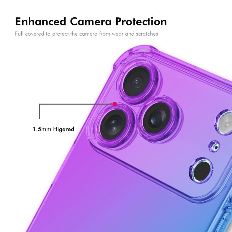 ENKAY Hat-Prince Gradient Airbag TPU Phone Case, For iPhone 18 Pro / 17 Pro, For iPhone 18 Pro Max / 17 Pro Max, For iPhone 17e / 16e, For iPhone 17, For iPhone Air, For iPhone 16 Pro Max, For iPhone 16 Pro, For iPhone 16 Plus, For iPhone 16