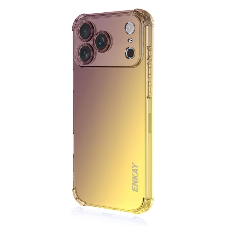 ENKAY Hat-Prince Gradient Airbag TPU Phone Case, For iPhone 18 Pro / 17 Pro, For iPhone 18 Pro Max / 17 Pro Max, For iPhone 17e / 16e, For iPhone 17, For iPhone Air, For iPhone 16 Pro Max, For iPhone 16 Pro, For iPhone 16 Plus, For iPhone 16