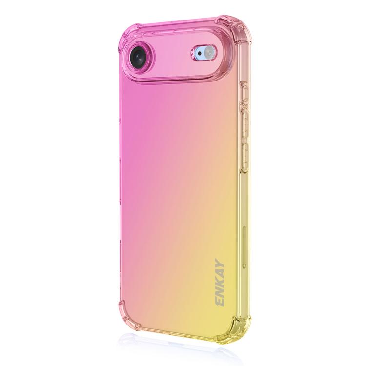 ENKAY Hat-Prince Gradient Airbag TPU Phone Case, For iPhone 18 Pro / 17 Pro, For iPhone 18 Pro Max / 17 Pro Max, For iPhone 17e / 16e, For iPhone 17, For iPhone Air, For iPhone 16 Pro Max, For iPhone 16 Pro, For iPhone 16 Plus, For iPhone 16