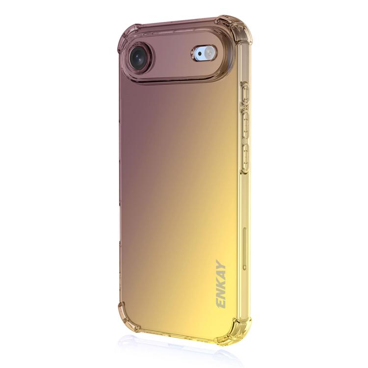 ENKAY Hat-Prince Gradient Airbag TPU Phone Case, For iPhone 18 Pro / 17 Pro, For iPhone 18 Pro Max / 17 Pro Max, For iPhone 17e / 16e, For iPhone 17, For iPhone Air, For iPhone 16 Pro Max, For iPhone 16 Pro, For iPhone 16 Plus, For iPhone 16
