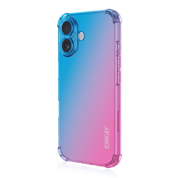 ENKAY Hat-Prince Gradient Airbag TPU Phone Case, For iPhone 18 Pro / 17 Pro, For iPhone 18 Pro Max / 17 Pro Max, For iPhone 17e / 16e, For iPhone 17, For iPhone Air, For iPhone 16 Pro Max, For iPhone 16 Pro, For iPhone 16 Plus, For iPhone 16