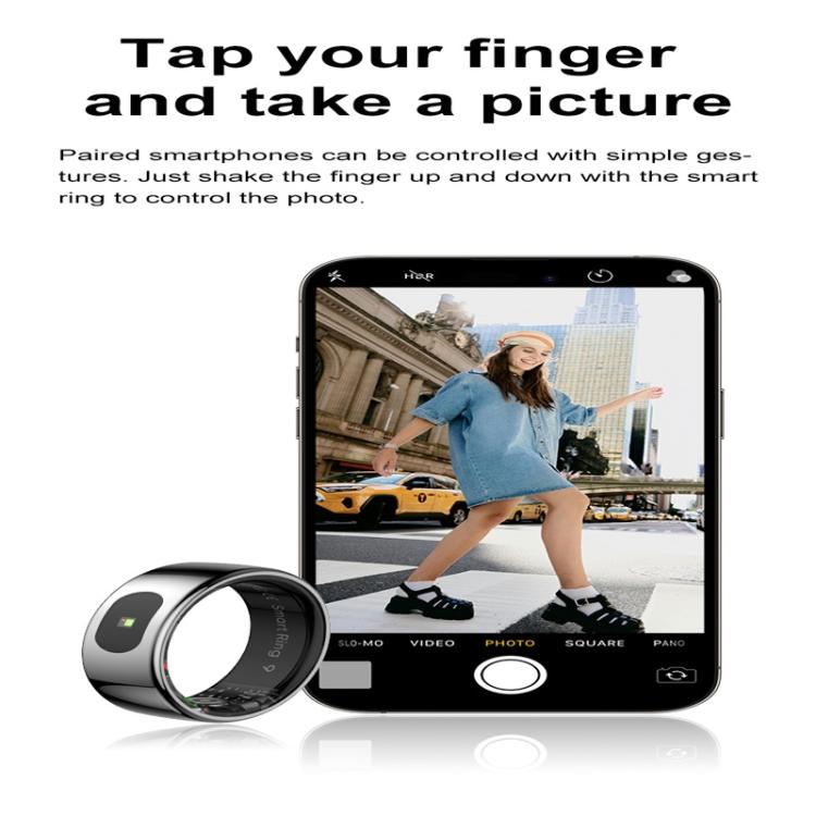 R08 SIZE 12 Smart Ring, Support Heart Rate / Blood Oxygen / Sleep / Multiple Sports Modes