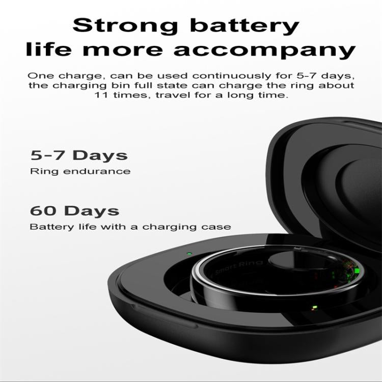 R08 SIZE 12 Smart Ring, Support Heart Rate / Blood Oxygen / Sleep / Multiple Sports Modes