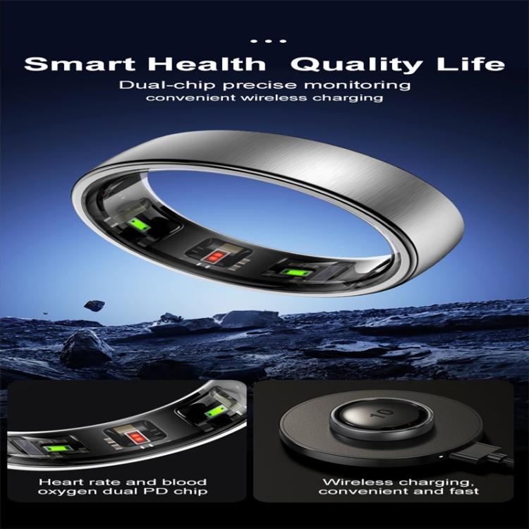 R10 SIZE 12 Smart Ring, Support Heart Rate / Blood Oxygen / Sleep / Multiple Sports Modes