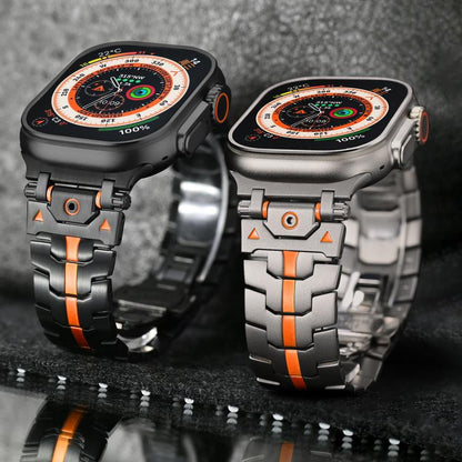 Stainless Steel Iron Man Butterfly Buckle Metal Watch Band, For Apple Watch 46mm / 49mm / 45mm / 44mm, For Apple Watch 42mm / 41mm / 40mm / 38mm
