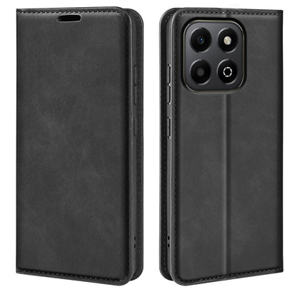 Retro-skin Magnetic Suction Leather Phone Case, For Honor X6b
